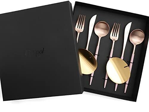 クチポール(Cutipol) GOA/ゴア ピンクマットローズゴールド ディナー8点セット