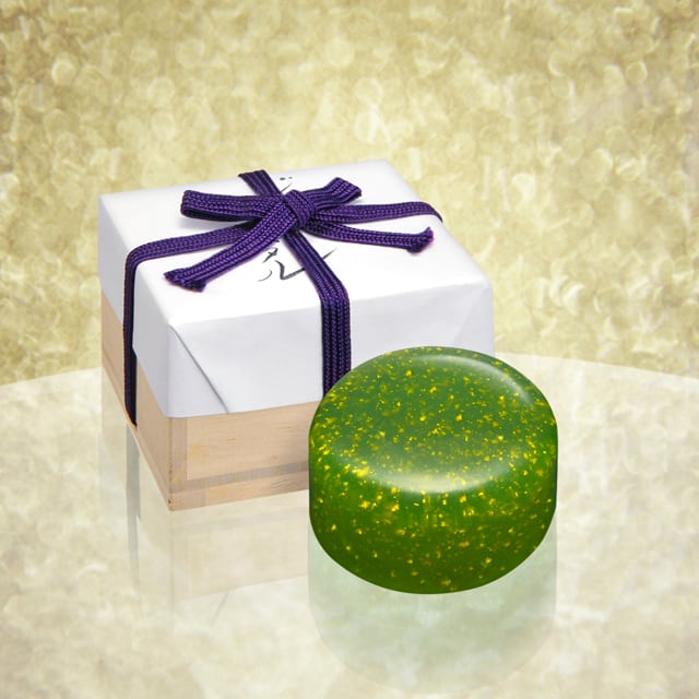 ジェイドクリスタル 120g　桐箱　木村盛康作陶器和皿入り　